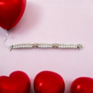 Pearl and 14k gold bracelet